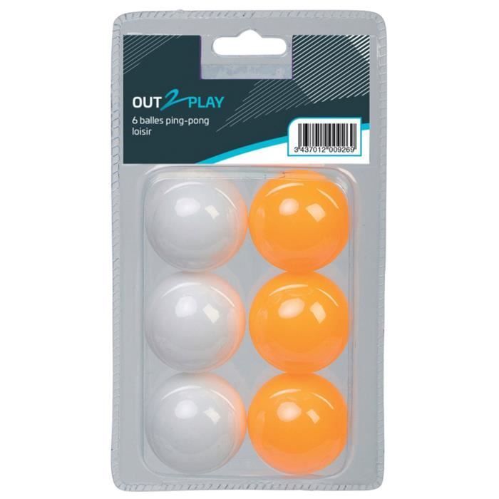 Table tennis balls - 6 pieces - 3 white - 3 orange - Superior quality