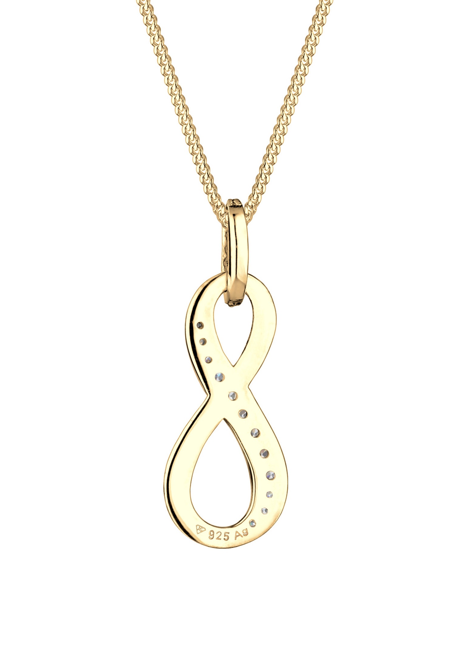 Elli Femmes Pendentif Infinité Infini avec Cristaux de Zirconium en Argent Sterling 925