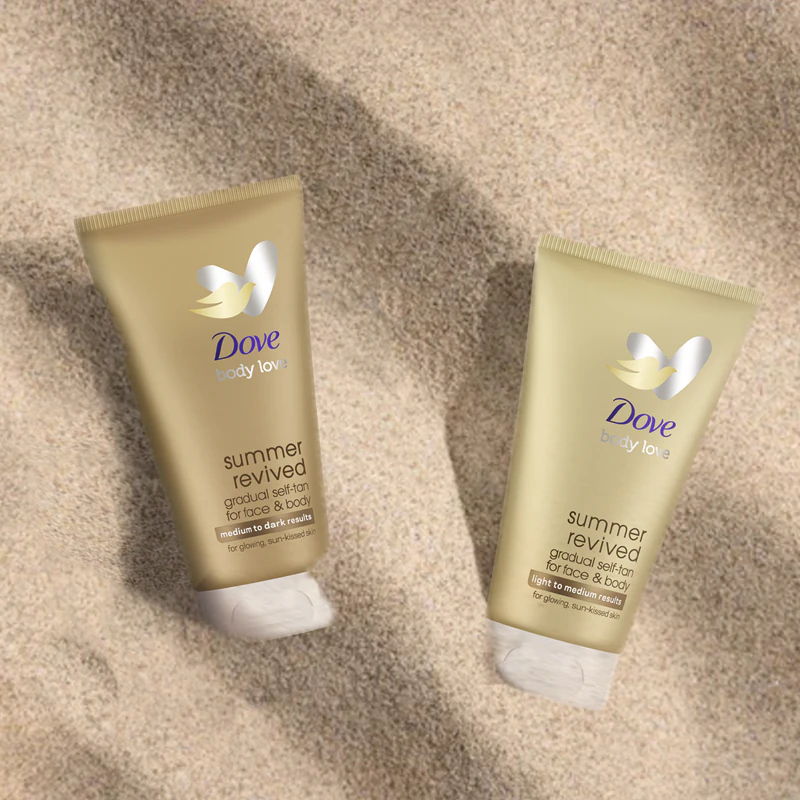 Dove DermaSpa Summer Revived zelfbruinende melk voor gezicht en lichaam