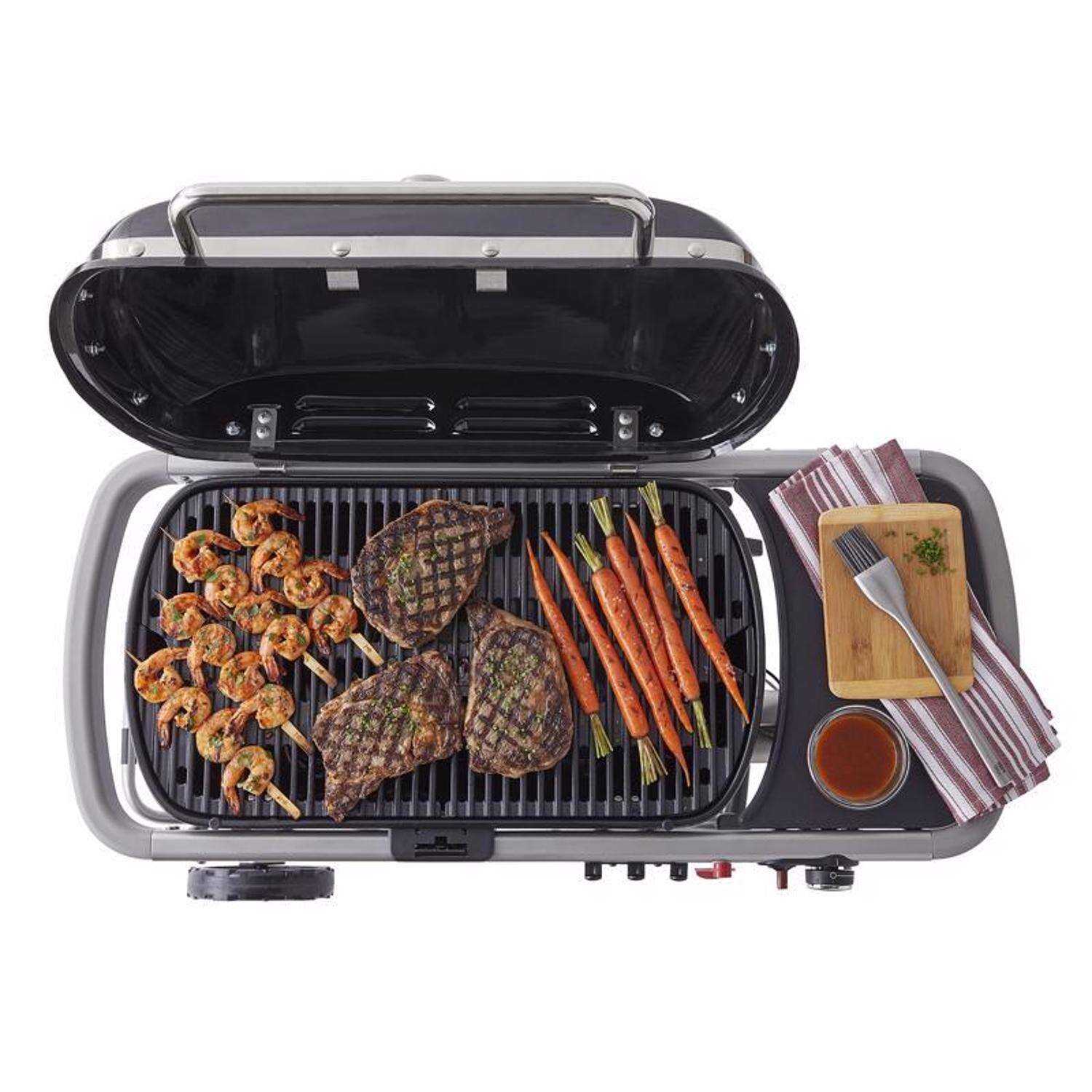 Weber Traveler 1-Brenner-Propangas-Tragbarer Grill Schwarz
