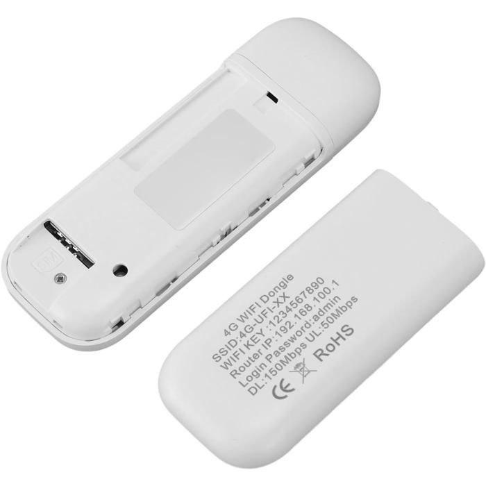 Módem WiFi USB 4G LTE, router 4G portátil con ranura para tarjeta SIM, punto de acceso móvil de bolsillo, cifrado WiFi WPA.