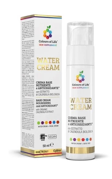 „COLOURS OF GYVENIMO“ vandens kremas 50 ml raminamasis ir minkštinamasis odos kremas su ekologiškomis medetkomis