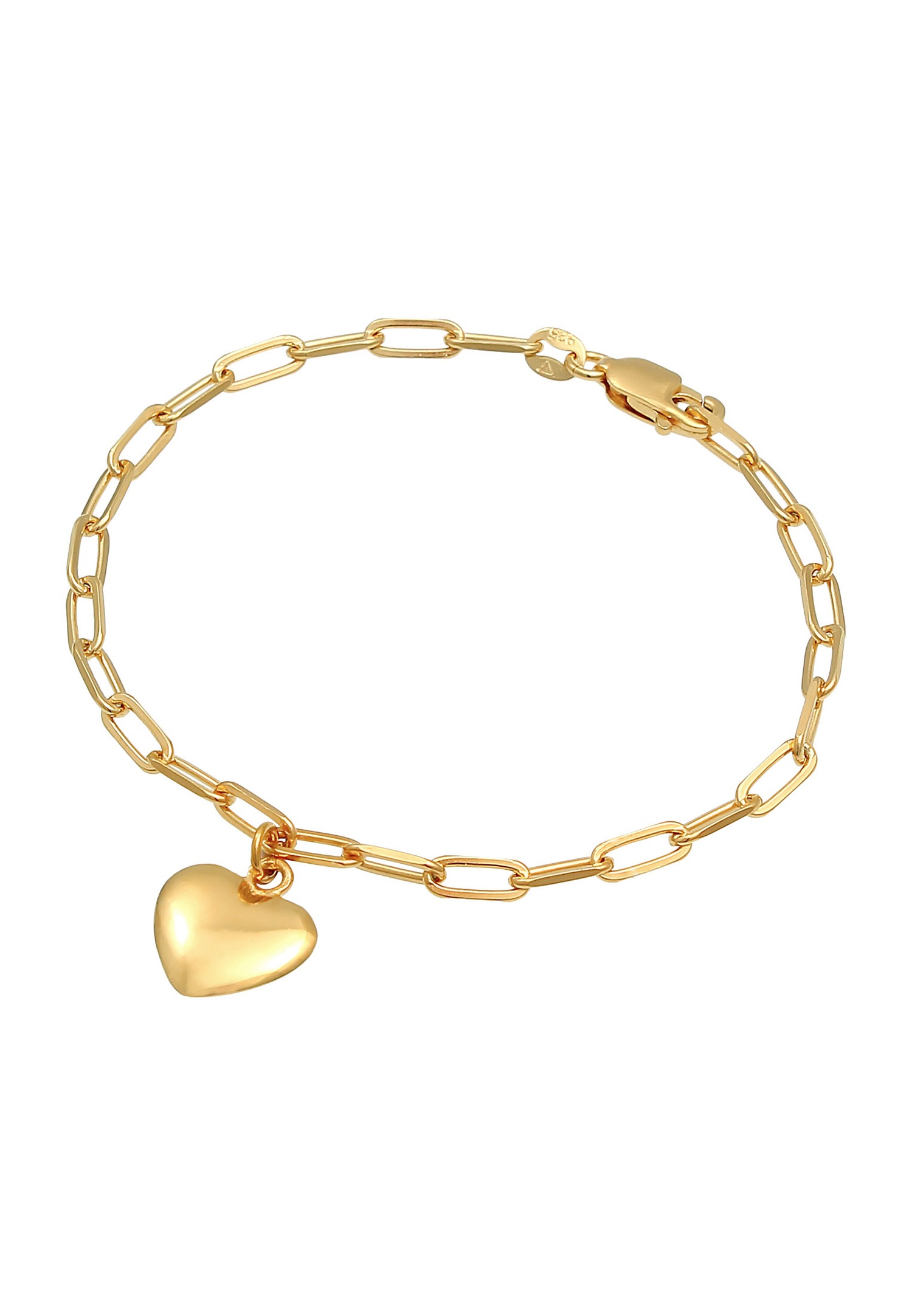 Elli Tendance ovale de Ladies Heart Love Links en argent sterling 925