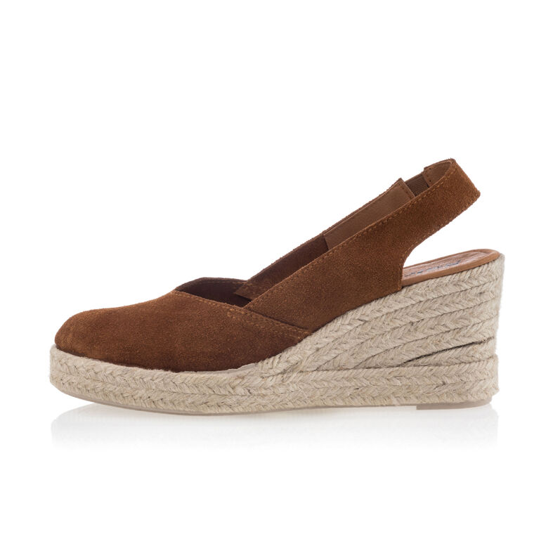 Braune Damen-Espadrilles mit Seilsohle