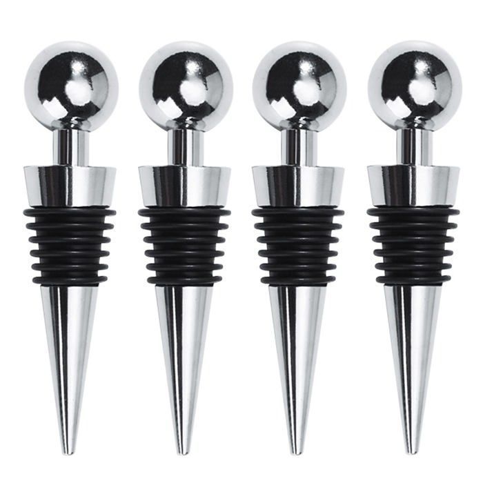 Juego de 4 tapones para botellas de vino, tapones para botellas, protectores de botellas, sellos para cerveza, tapones para vino