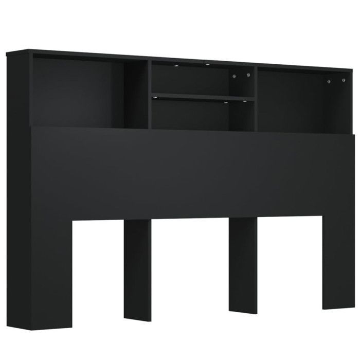 cabecero negro vidaXL para armario, 160x19x103,5 cm, 811872