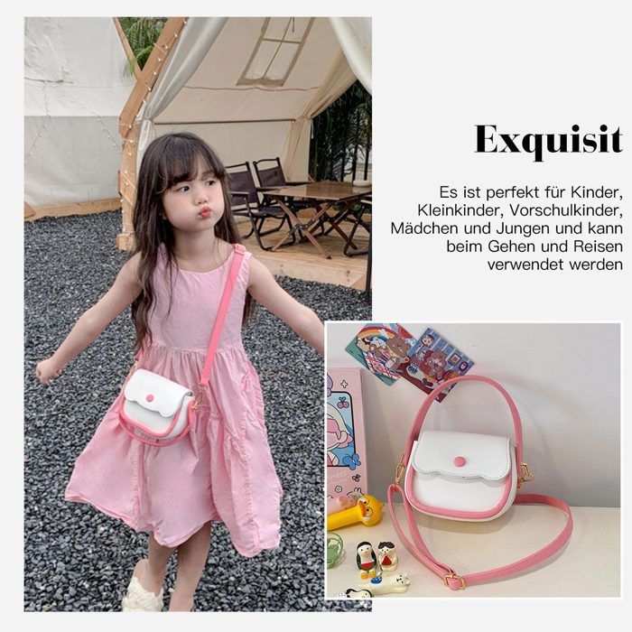 Schoudertas voor meisjes - 1, verstelbaar, crossbody te dragen, groen label