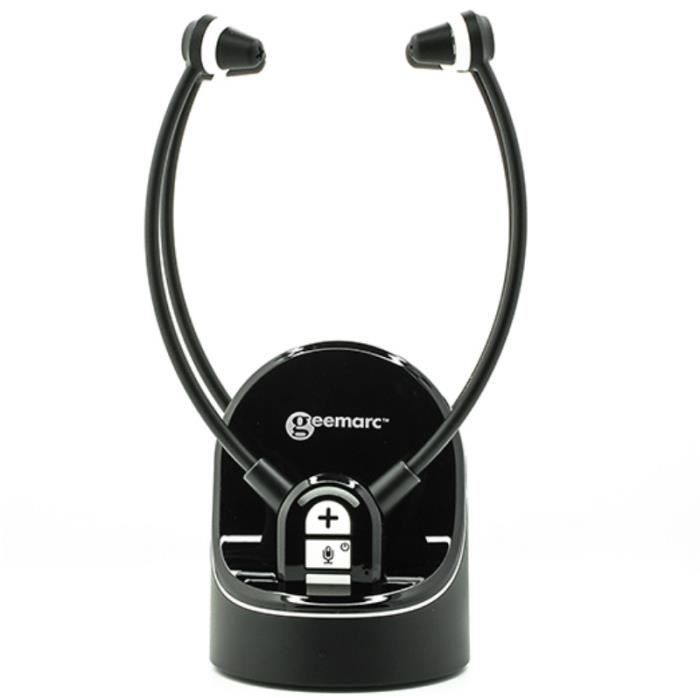 Auriculares inalámbricos para TV - Geemarc - CL7370-2 OPTI - Amplificados - Alcance de 100 m - Conector de 3,5 mm
