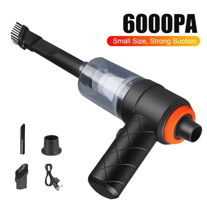 Aspiradora inalámbrica para coche de 6000 PA de potencia - Aspiradora para coche - Con 3 boquillas