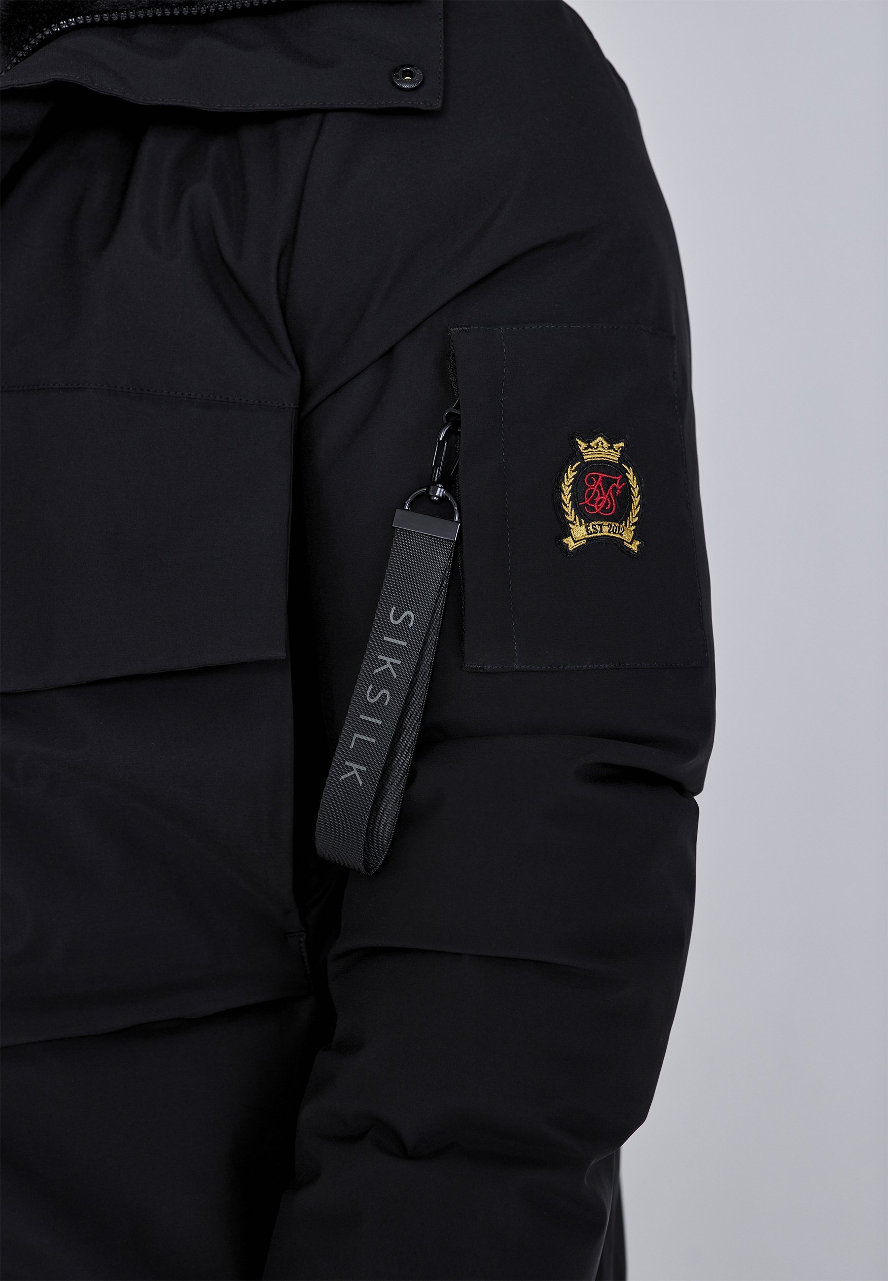 SIKSILK winterjas - zwart
