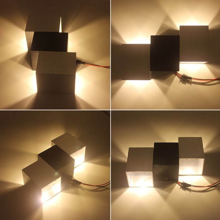 Aplique de pared exterior - Moderno - LED de 6W - Blanco cálido 3000K - Aluminio duradero