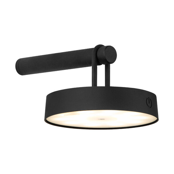 Moda LED batteridrevet vegglampe, svart, sett med 2