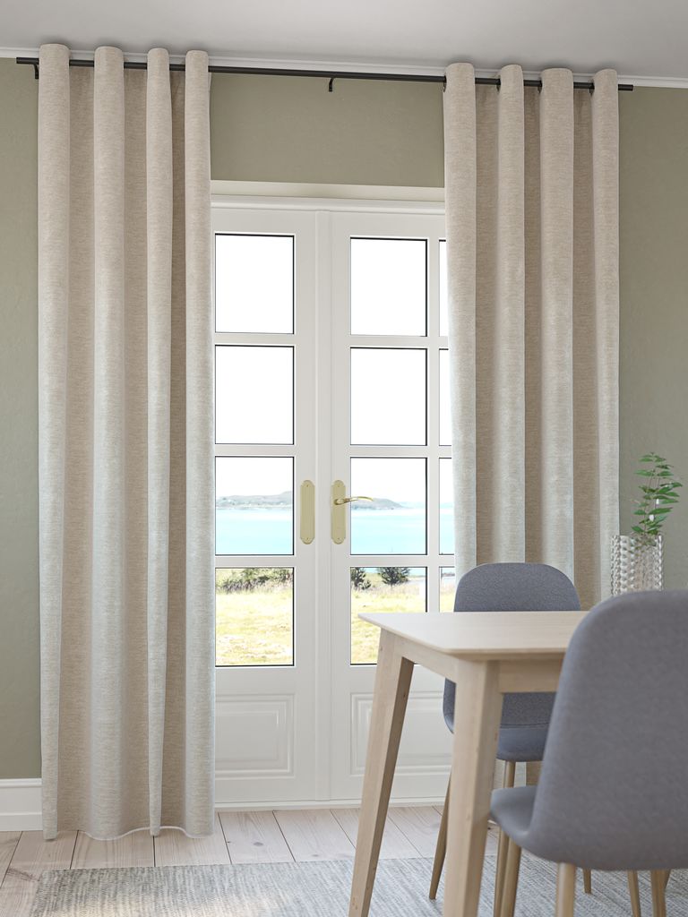 NESVATN NESVATN aizkars 1x140x300cm šenila smilšu krāsā