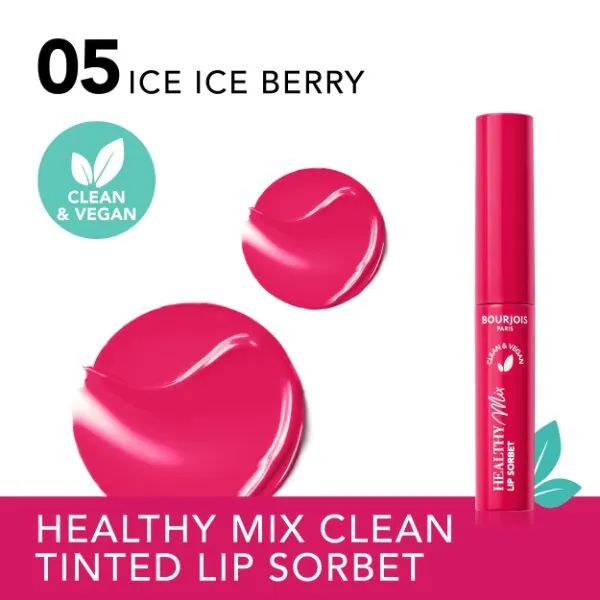 Bálsamo labial com cor Bourjois Healthy Mix Lip Sorbet, 05 Ice Ice Baby