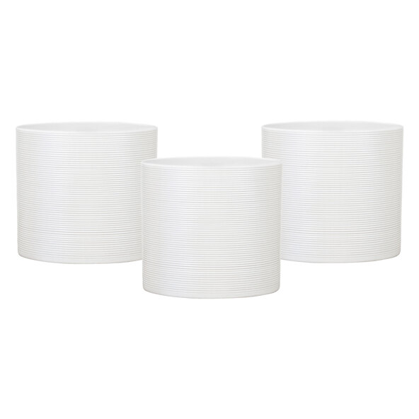 Keramische bloempotten set van 3 Ø 16 cm, Panna