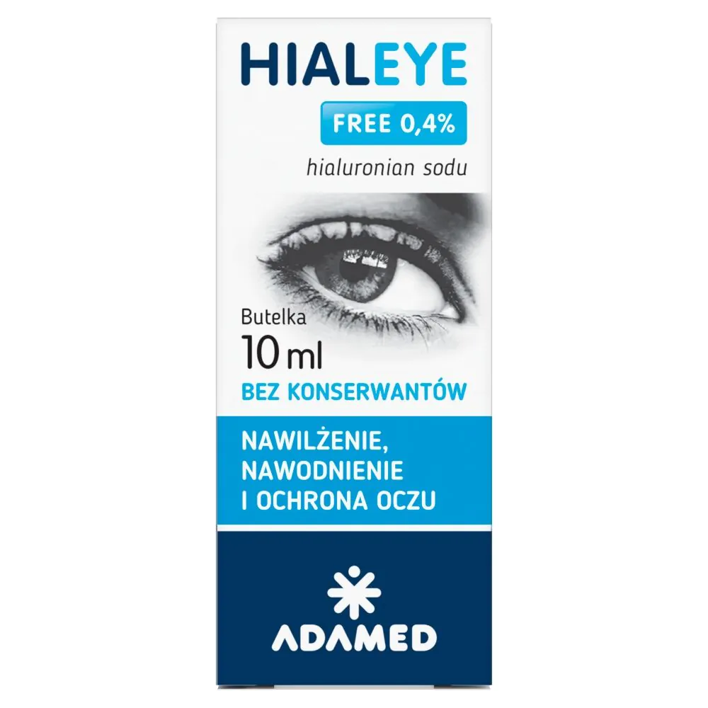 Hialeye Free 0,4%, Nawilżające krople do oczu, Bez konserwantów