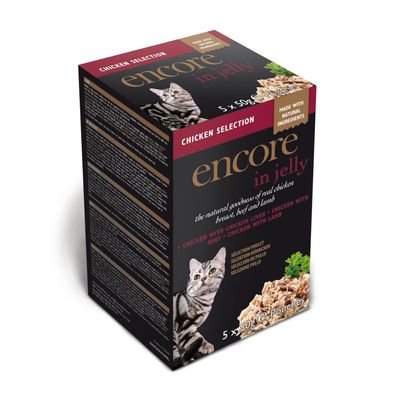 Encore Katzen-Geleebeutel, Multipack 5 x 50 g