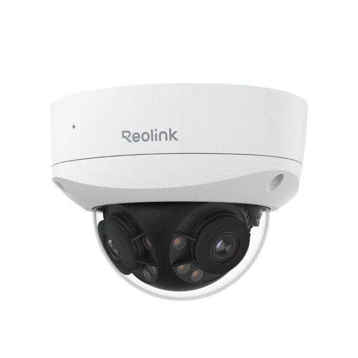 Reolink Caméra IP PoE Anti-Vandalisme 4K 8MP UHD IK10 à Double Objectif avec Vue Panoramique à 180° et Vision Nocturne