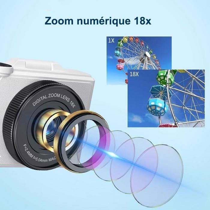 Appareil Photo Numérique 5K 75MP - Écran HD 3