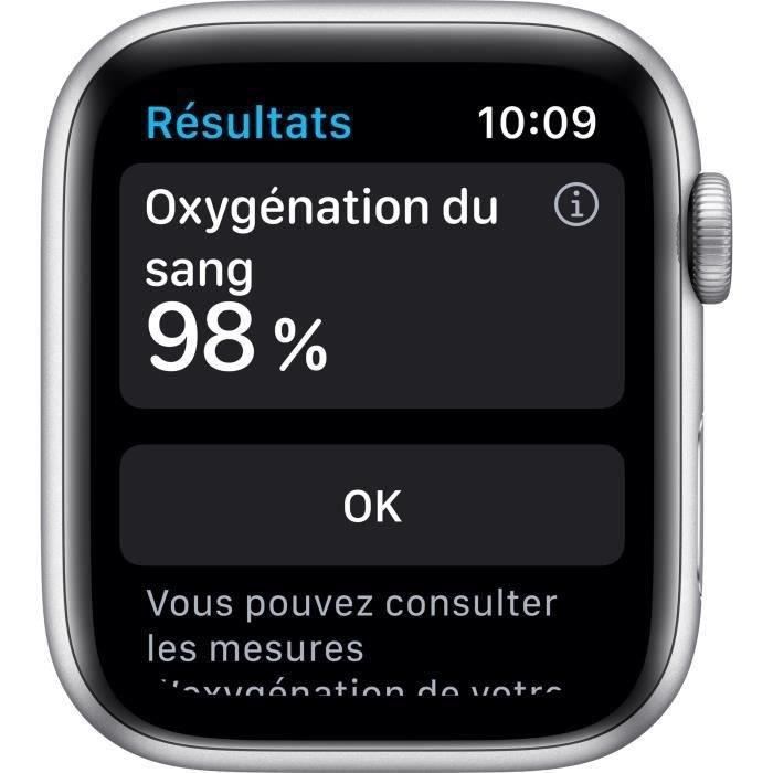 Apple Watch Series 6 GPS - 44mm Silver Aluminum Case - White Band (2020) - Refurbished - Excellent Condition