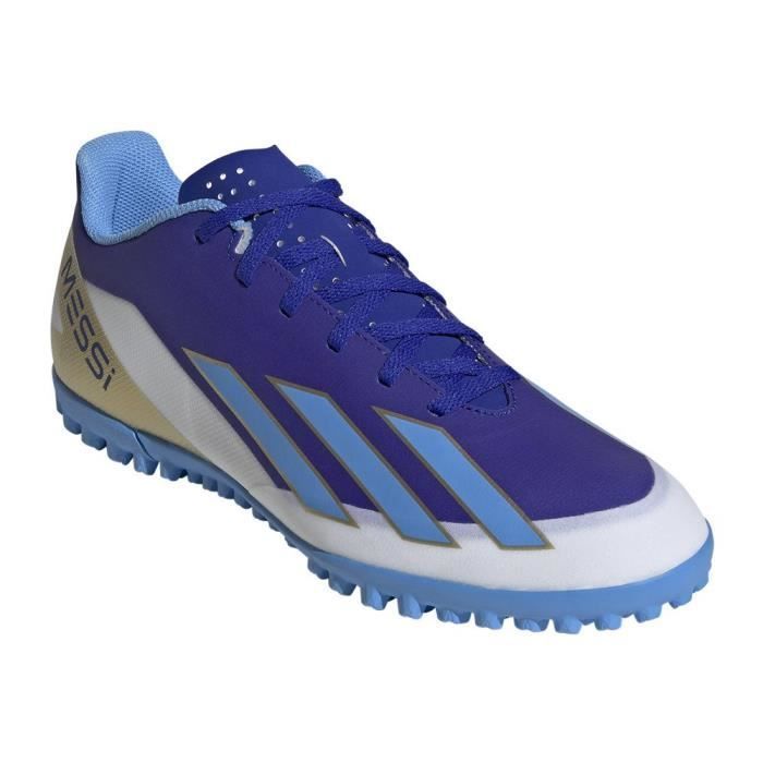 Botas de fútbol - ADIDAS - X Crazyfast Club Messi TF - Césped artificial - Tacos estabilizados - Azul