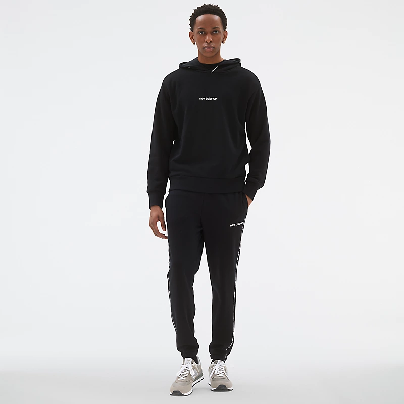 Spodnie dresowe Homme NB Essentials Seasonal Fleece Jogger - CZARNE