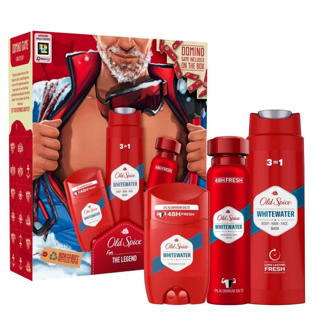 Old Spice Zestaw Alpinist (deo w spray i sztyft + żel pod prysznic Whitewater)