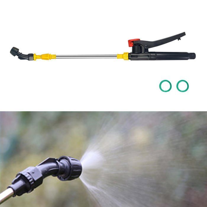Lancia telescopica e ugello in acciaio inox da 45-80 cm per irroratrici – testa curva e regolabile