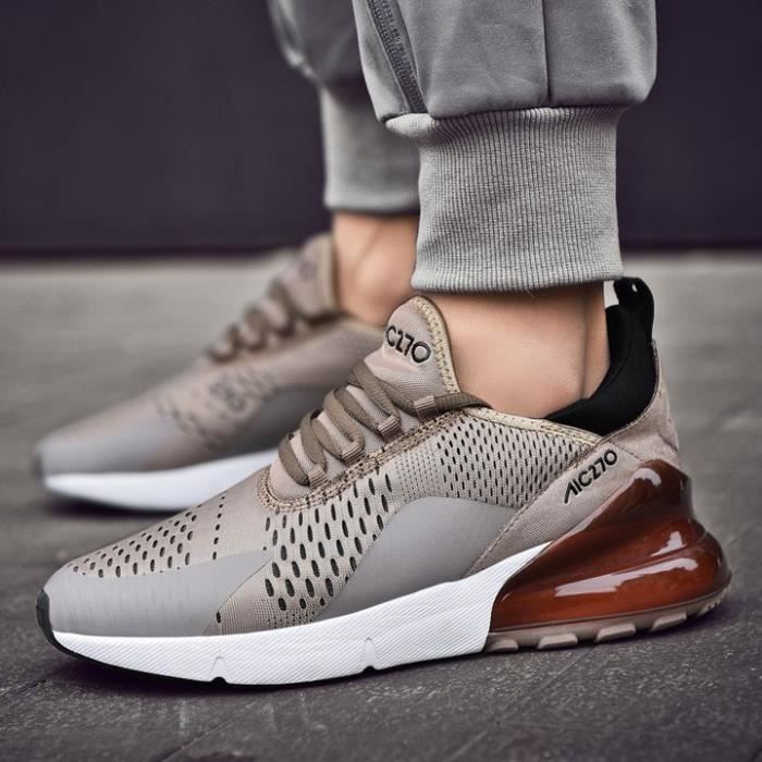 INSFITY Scarpe sportive/sneakers traspiranti da donna e da uomo con lacci piatti - Kaki