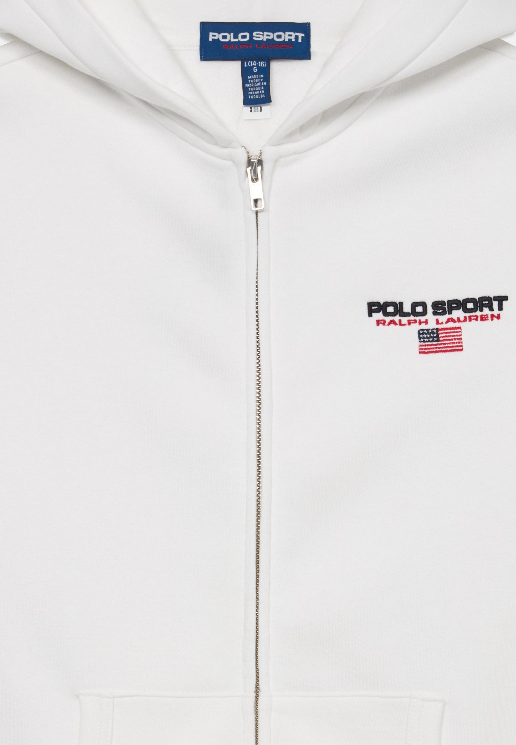 Sweat à capuche zippé unisexe Polo Ralph Lauren - blanc
