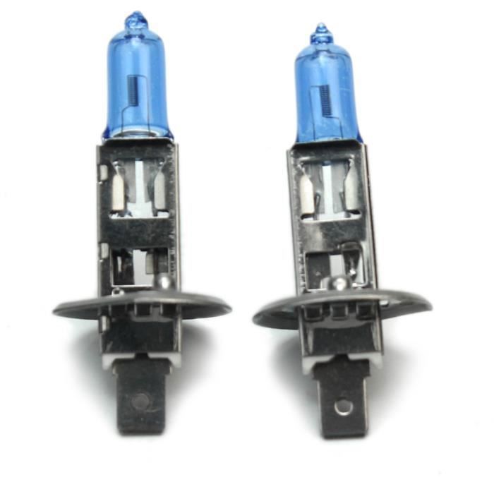 2 bombillas H1 para faros delanteros de coche, halógenas blancas, 4500-6500K, 12V, 100W