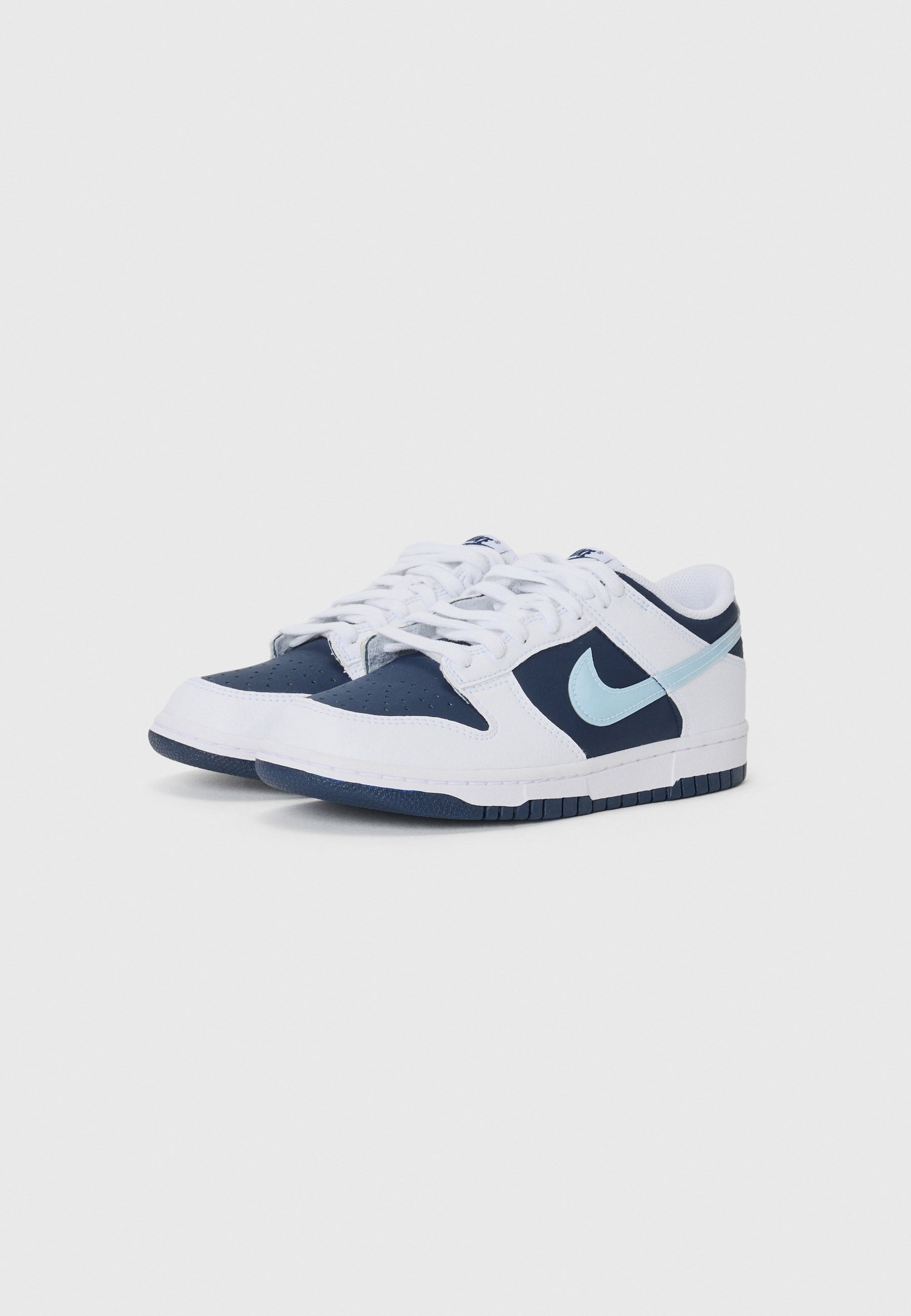 Nike Sportswear DUNK LOW UNISEX - Sneakers - wit/lichtblauw/diep koningsblauw
