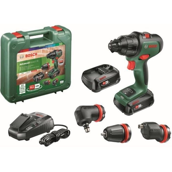 Perceuse à percussion sans-fil Bosch - AdvancedImpact 18 SET - 2 batteries 18V-2,5Ah - Mandrin automatique 13mm