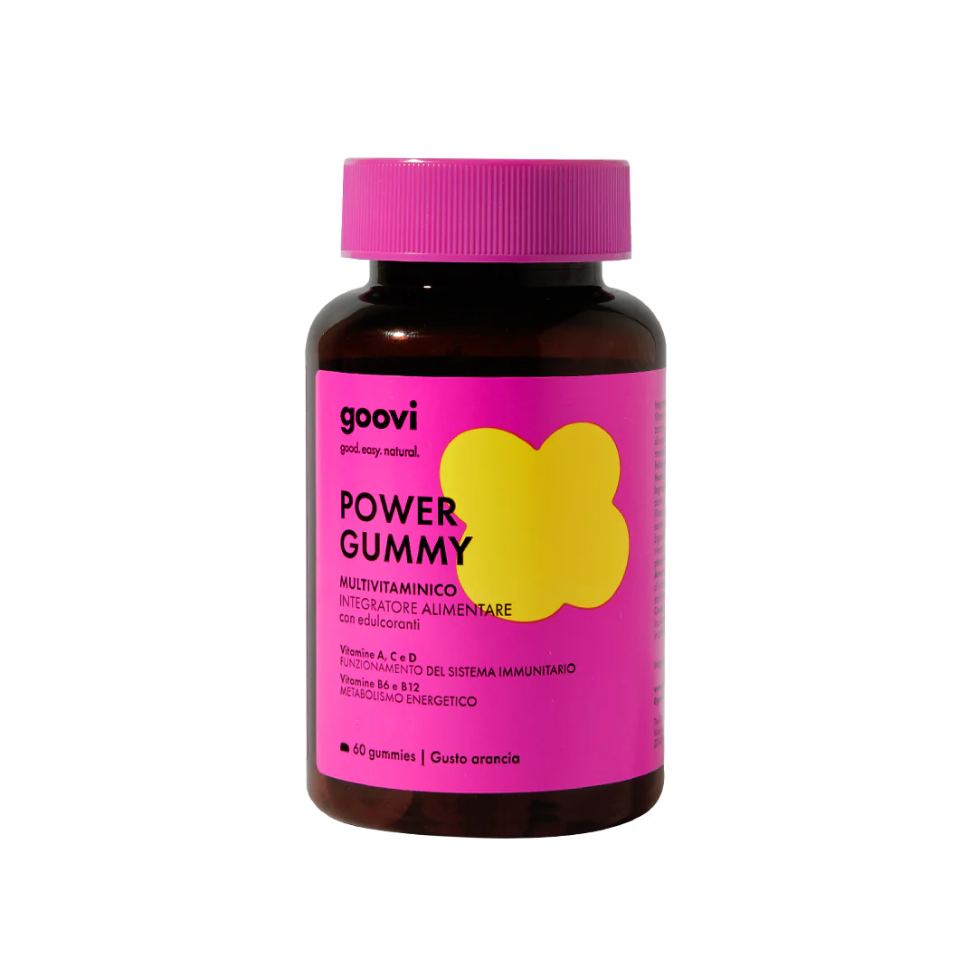 Integratori Alimentari POWER GUMMY Multivitaminico - Integratore Energia e Vitalità, Integratore Vitamine e Sali Minerali