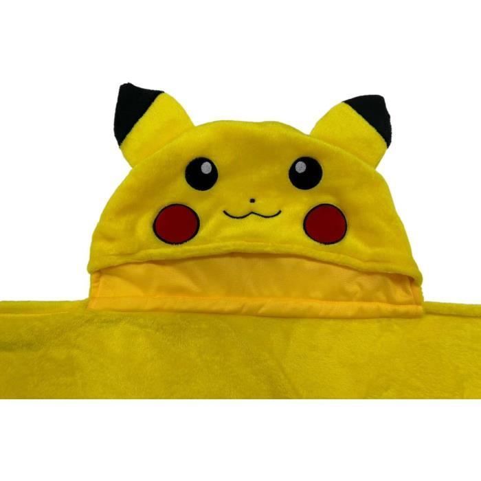 Manta con capucha 3D - POKÉMON - Pikachu - 120 x 150 cm - Ultrasuave - Diseño colorido