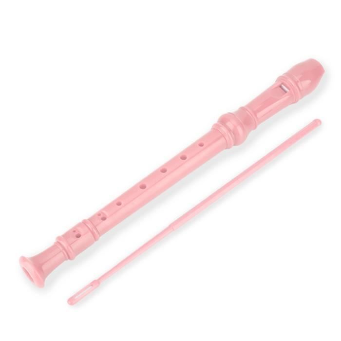 GOTOTOP Flauto dolce in plastica, flauto dolce soprano, 8 fori, flauto dolce in ABS, flauto dolce, flauto ad ancia, strumenti per bambini, rosa