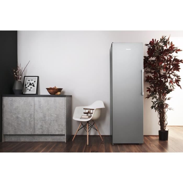 Congelador vertical HOTPOINT UH6F2CXI - 4 cestas/cajones - 228 L - No Frost - Clase energética E - Ancho 59,5 cm x Alto 167 cm - Acero inoxidable