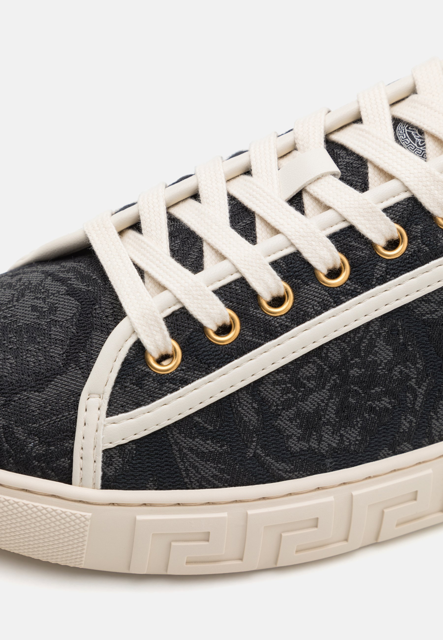 Versace Sneaker – Schwarz/Cremeweiß/Hellgold