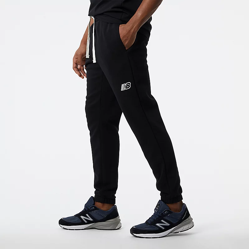 NB Essentials Magnify Fleece Broek voor Heren – Zwart