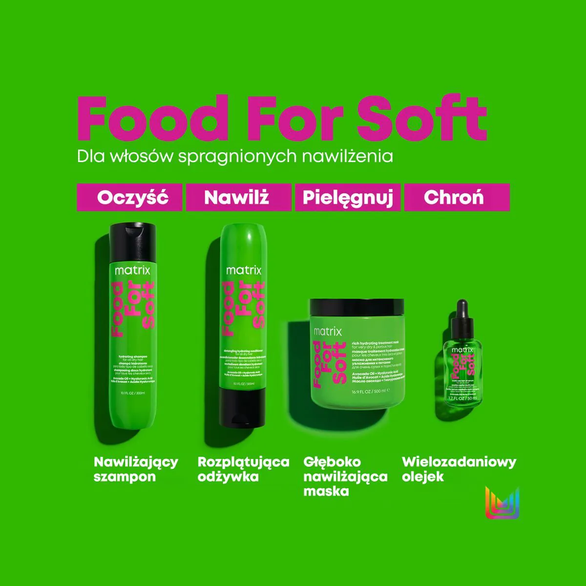 Matrix Food For Soft Olejek do włosów Intensywne nawilżenie