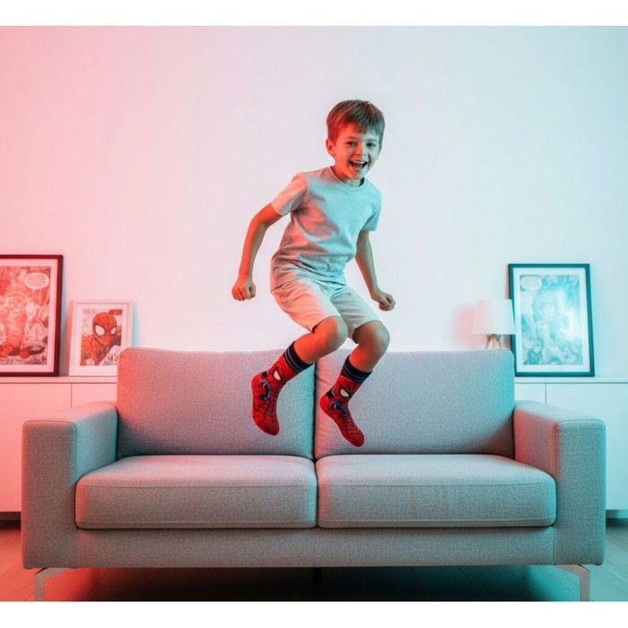 Calcetines antideslizantes para niños de Marvel Spider-Man (paquete de 4) 1147X4ABS