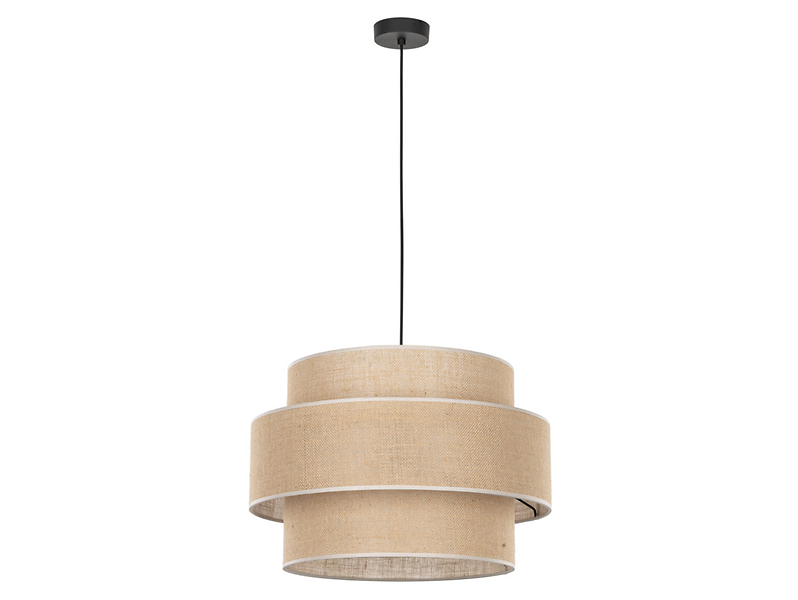 Lampa wisząca Calisto Juta 50 cm tkaninowa beżowa