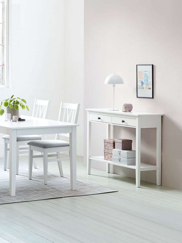 NORDBY konzola 40x110 2 predala 1 polica bela