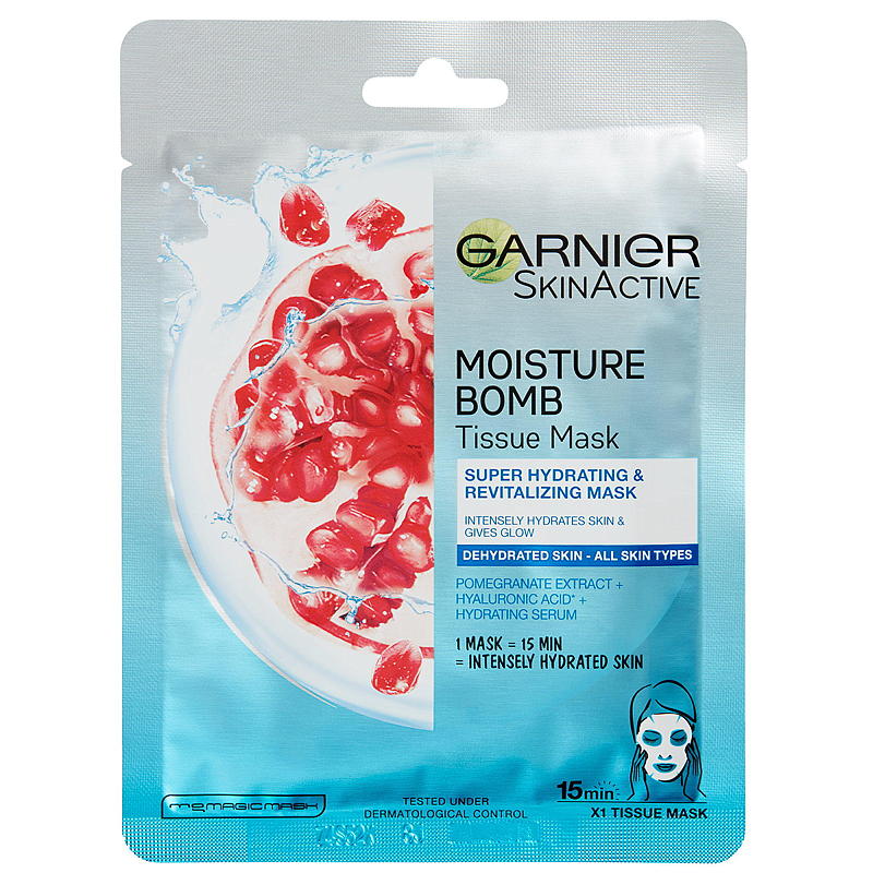 Garnier gezichtsmasker met granaatappel.