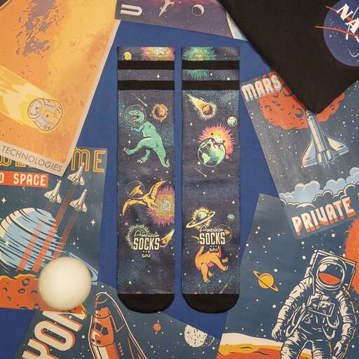Calcetines American Socks  Space Dino Mid High