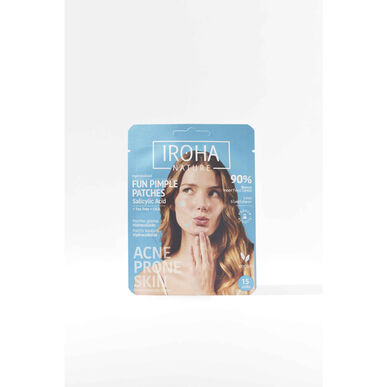 Parches adhesivos Iroha Nature Fun para el acné, ideales para pieles con tendencia al acné, control de imperfecciones con ácido salicílico. 1 unidad.