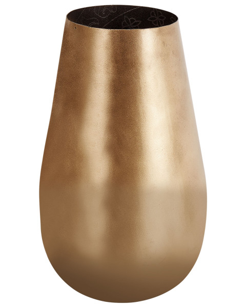 Wazon na kwiaty 27 cm metalowy złoty