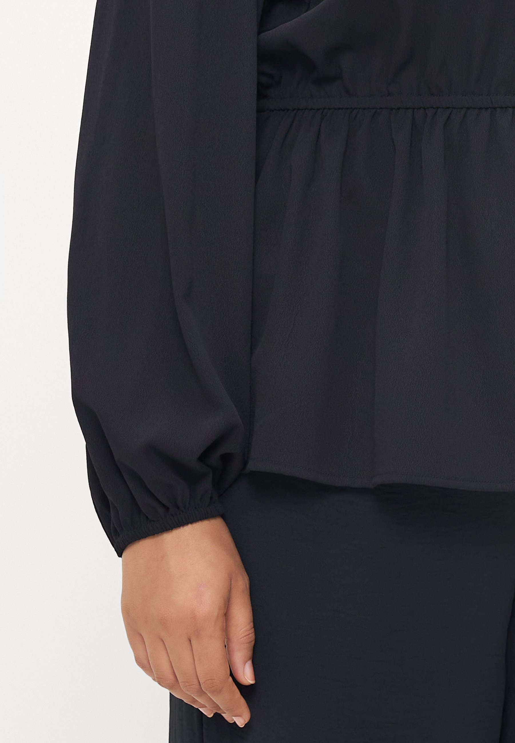 Vero Moda Curve VMLYDIA O NECK PEPLUM - Camicetta - nera