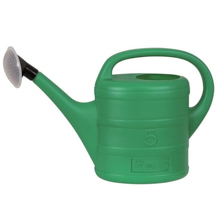 Arrosoir - RIBILAND - PRA050 - 5 L - Vert - Polyéthylène