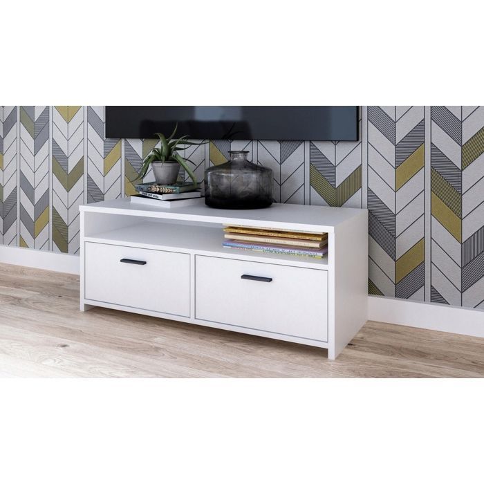 Armadio MILI - Pannello laminato - 100 cm x 44 cm x 45 cm - Bianco
